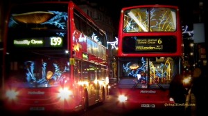Christmas, Illuminated Buses         